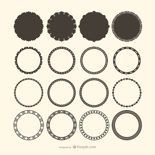 Download Decorative circle frame vectors Vector | Free Download