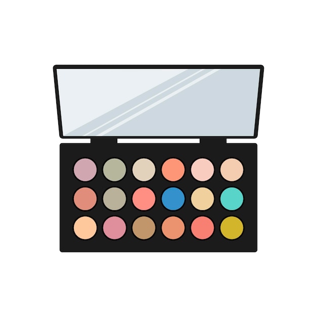 Premium Vector Decorative cosmetic palette with eyeshadows and blush