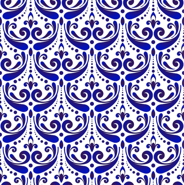 Premium Vector Decorative Damask Pattern