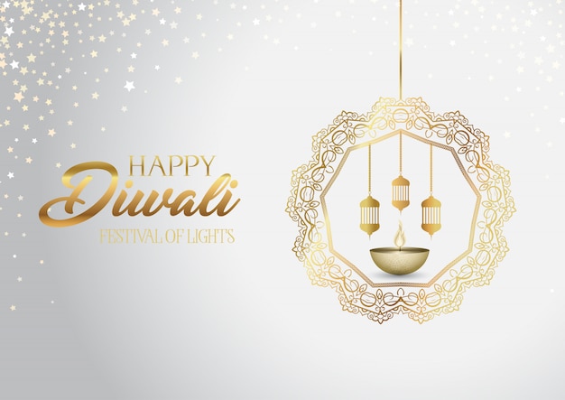 Decorative diwali background Vector | Free Download