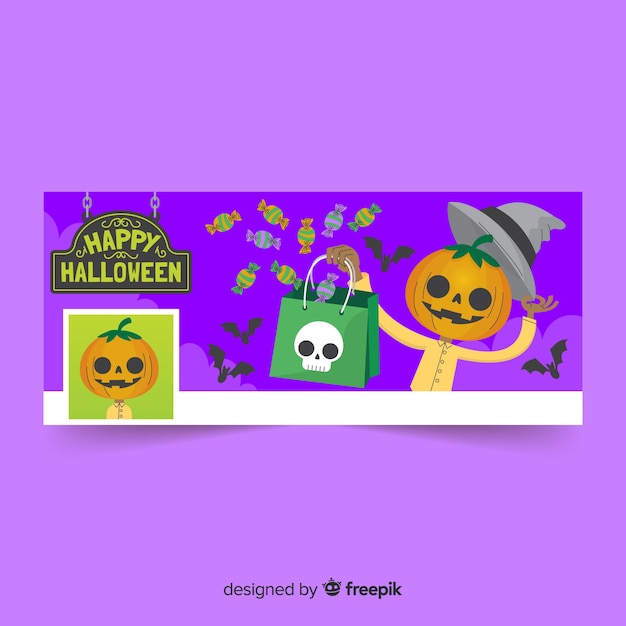 Free Vector Decorative Facebook Banner With Halloween Concept   Decorative Facebook Banner With Halloween Concept 23 2147929136 