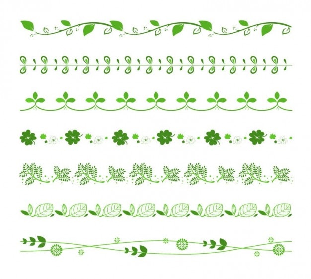 Download Decorative floral borders vector set Vector | Free Download