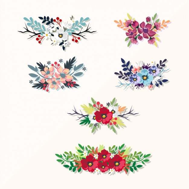 Download Free Vector | Decorative floral elements collection