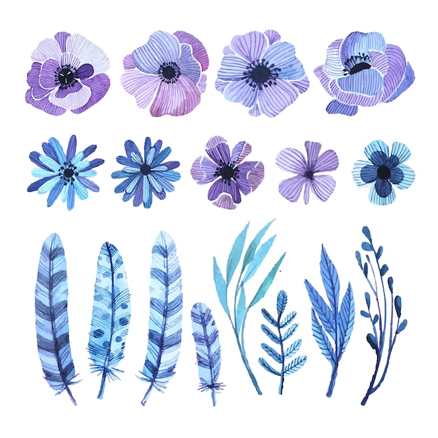 Download Free Vector | Decorative floral elements