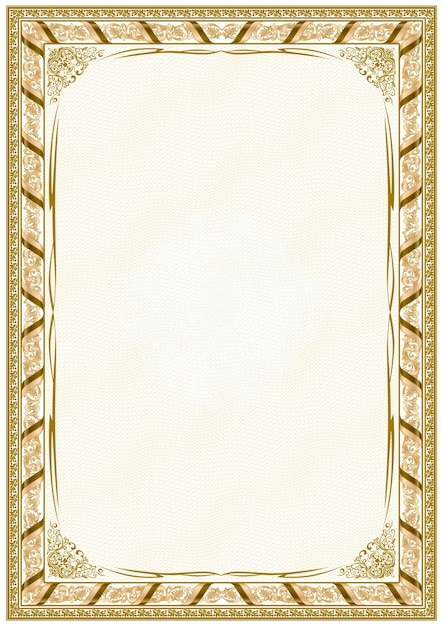 Download Decorative frame border template for diplomas or ...