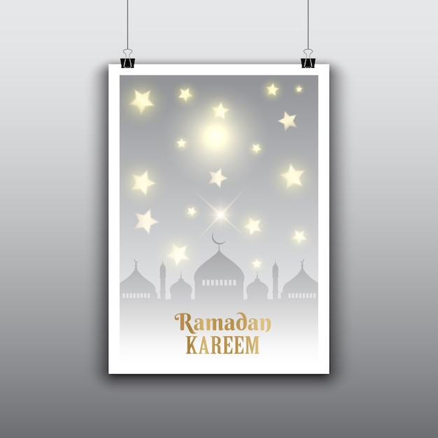 Decorative hanging poster for ramadan
