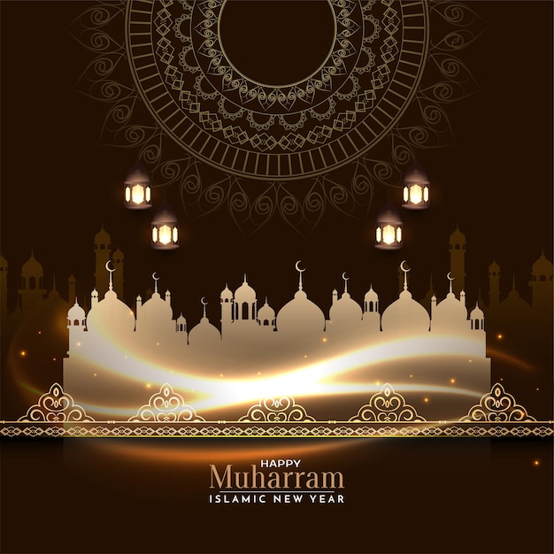 Free Vector | Decorative happy muharram and islamic new ...