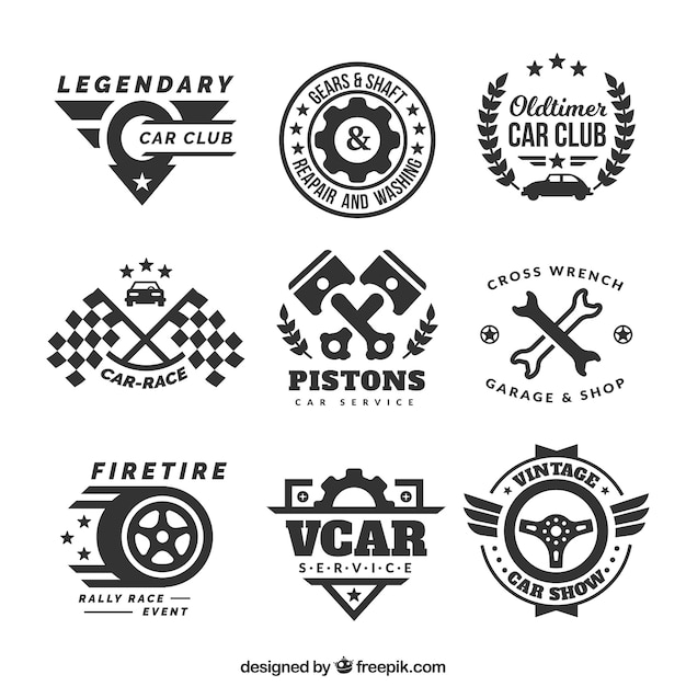 Download Free Decorative Logos With Car Elements Free Vector Use our free logo maker to create a logo and build your brand. Put your logo on business cards, promotional products, or your website for brand visibility.