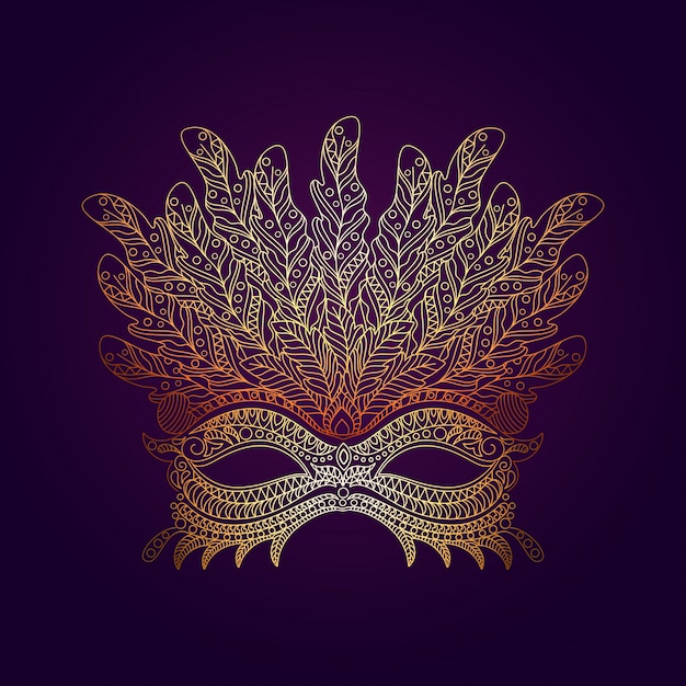 Decorative mask in hand-drawn style Premium Vector Decorative mask in hand-drawn style Premium Vector