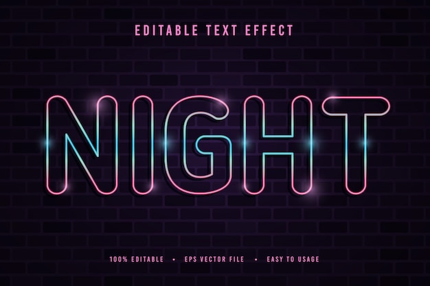 Premium Vector | Decorative night font