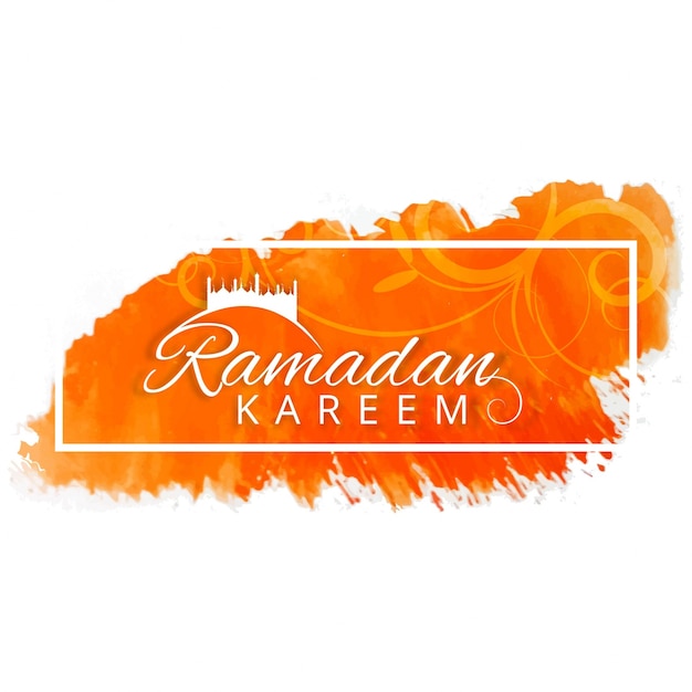 Free Vector | Decorative orange ramadan kareem design