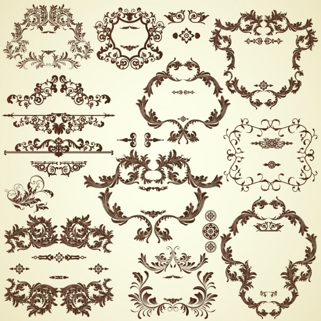 Decorative ornaments collection Vector | Free Download