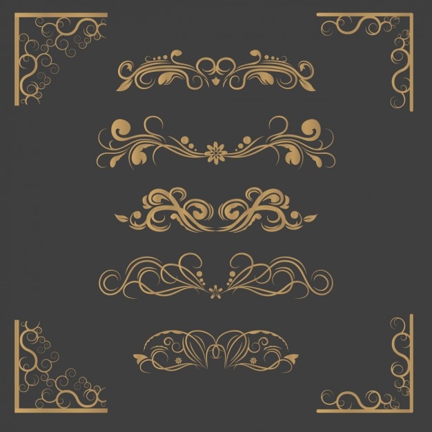 Decorative ornaments collection | Free Vector