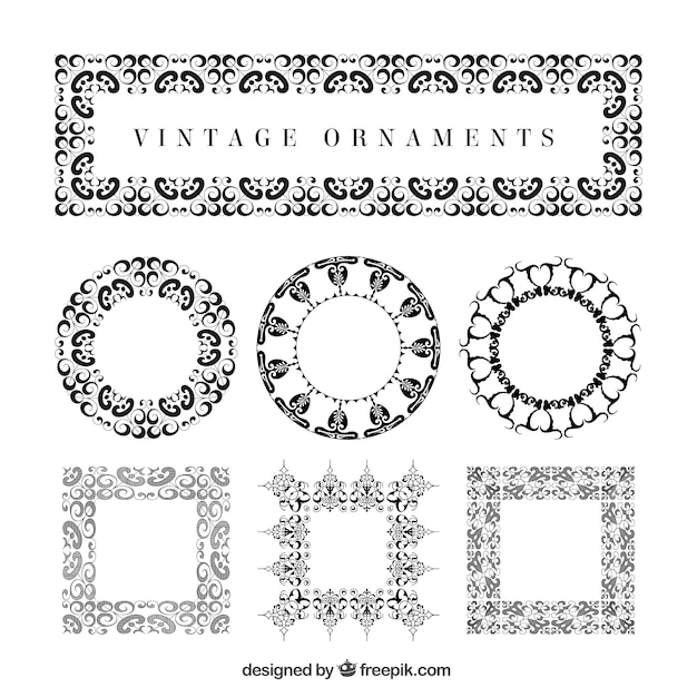 Decorative ornaments collection Vector | Free Download