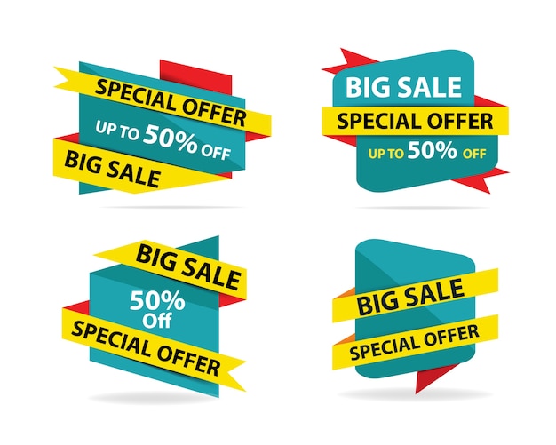 Free Vector | Decorative shopping sale banners