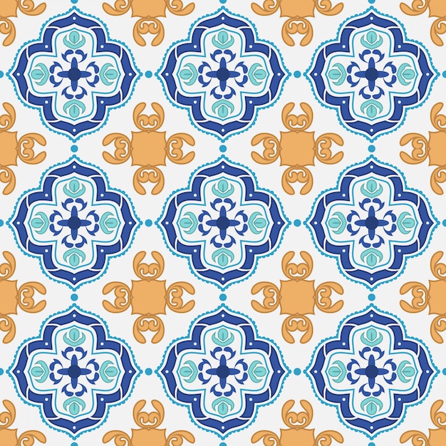 Premium Vector | Decorative tile pattern design