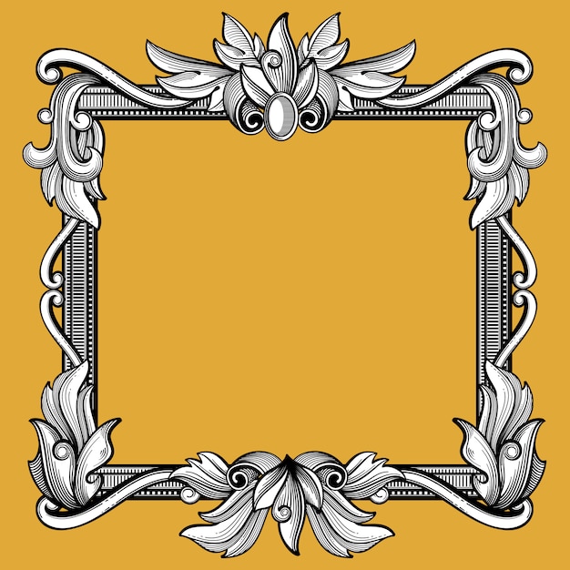 Premium Vector | Decorative victorian frame