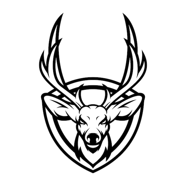 Download Deer animal sport mascot head logo vector Vector | Premium ...