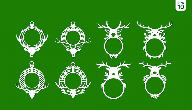 Download Deer antler christmas monogram frame for christmas ...