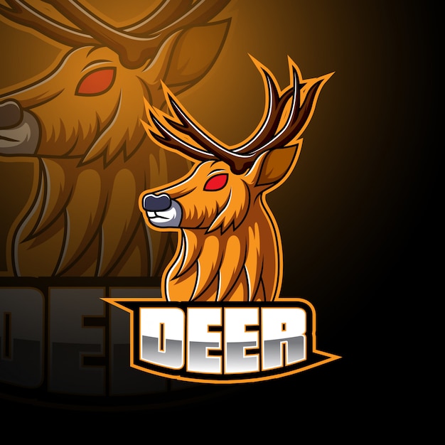 Premium Vector | Deer esport mascot logo