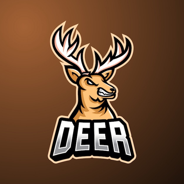 Premium Vector | Deer mascot esport logo