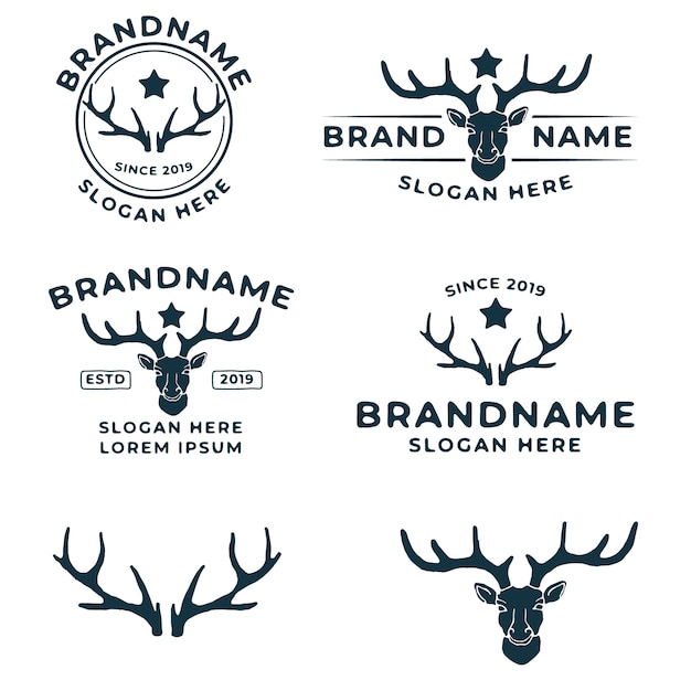 Download Free Deer Vintage Logo Template Bundle Premium Vector Use our free logo maker to create a logo and build your brand. Put your logo on business cards, promotional products, or your website for brand visibility.