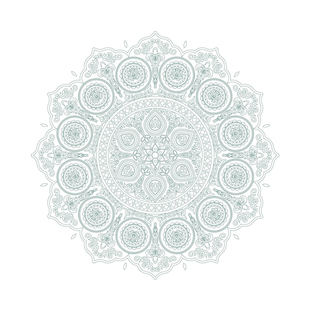 Download Delicate green lace mandala pattern in boho style ...