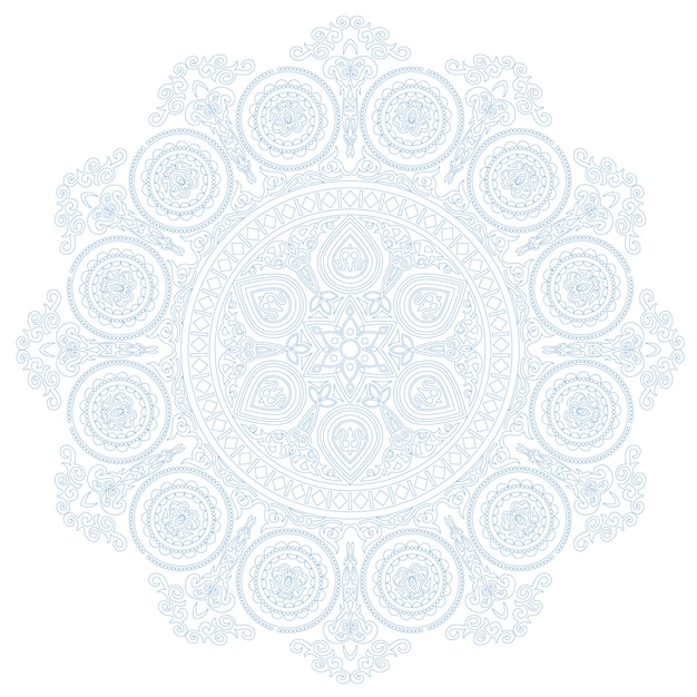 Download Delicate lace mandala pattern in boho style on white ...