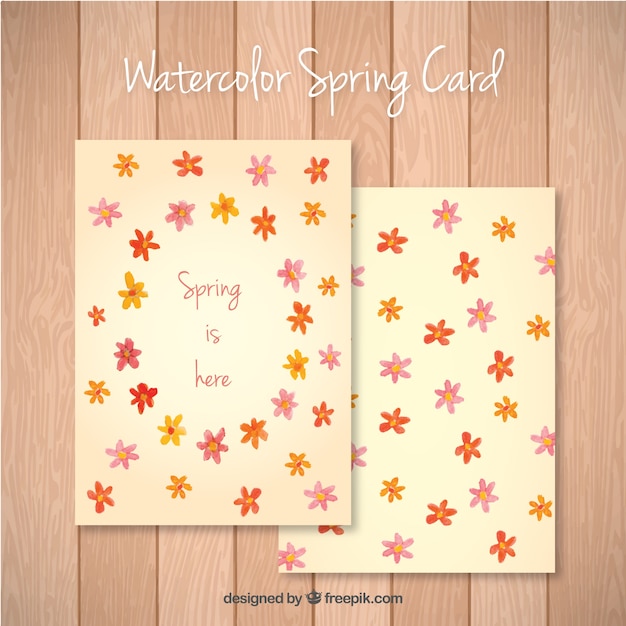 Delicated flowers spring card