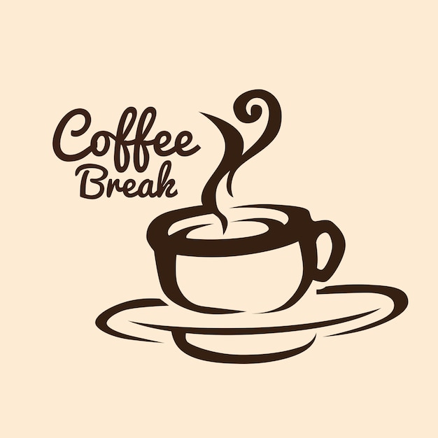 Delicious Coffee Break Design Premium Vector
