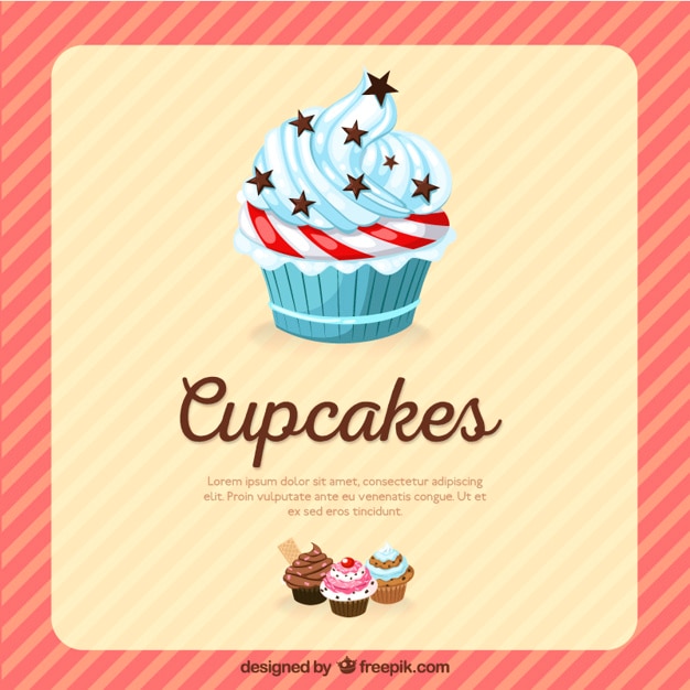 free-vector-delicious-cupcake-poster