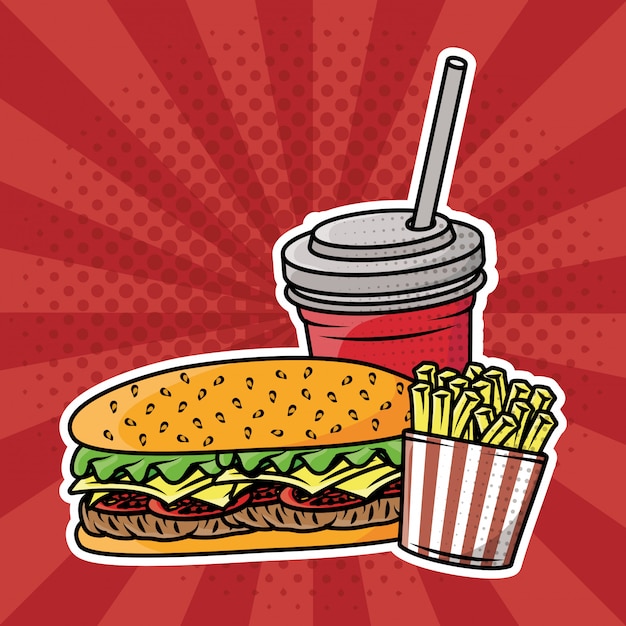 food logo pop art