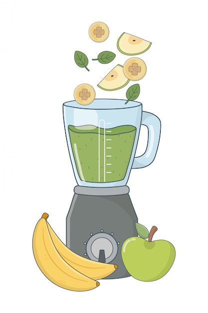 Premium Vector | Delicious healthy smoothie cartoon