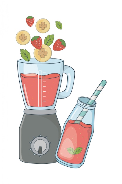 Premium Vector | Delicious healthy smoothie cartoon