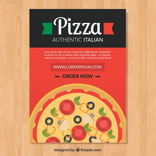 Free Vector | Delicious italian pizza brochure