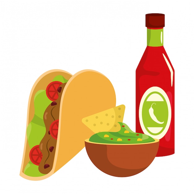 Premium Vector | Delicious mexican food cartoon