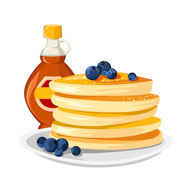 Premium Vector Delicious Pancakes Background