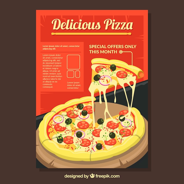 Delicious pizza poster