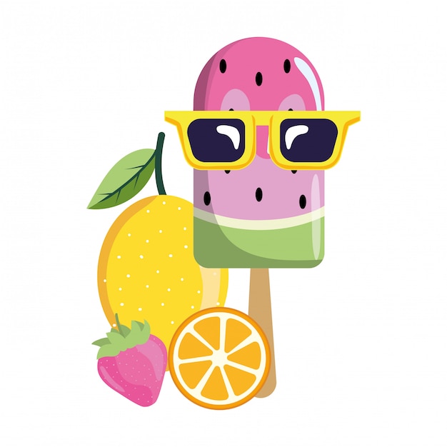 Premium Vector Delicious Popsicle Cartoon