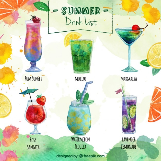 Delicious summer drink list