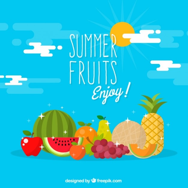 Free Vector | Delicious summer fruits