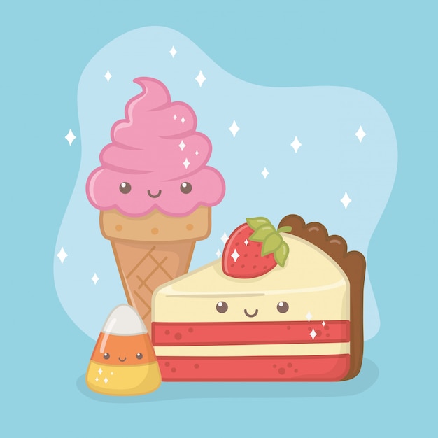 Download Delicious and sweet ice cream and products kawaii ...