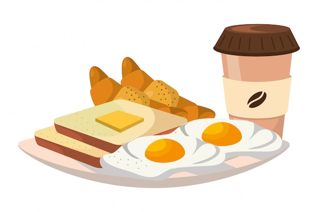 Premium Vector Delicious Tasty Breakfast Cartoon