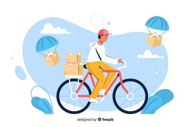 Download Bicycle Delivery | Free Vectors, Stock Photos & PSD