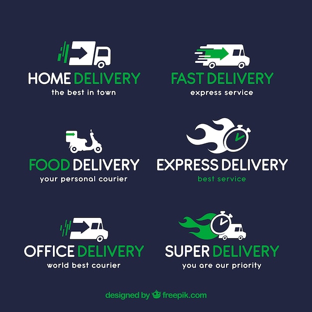 Download Free Freepik Delivery Logo For Companies Vector For Free Use our free logo maker to create a logo and build your brand. Put your logo on business cards, promotional products, or your website for brand visibility.