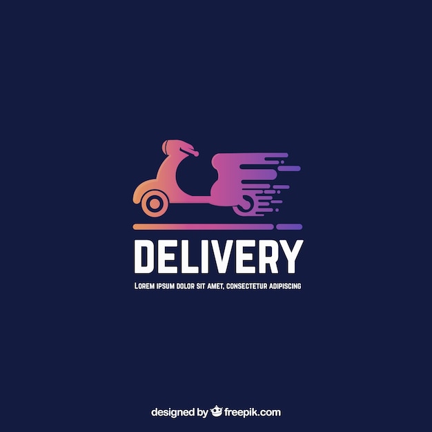 Download Free Delivery Logo Template With Motorbike Free Vector Use our free logo maker to create a logo and build your brand. Put your logo on business cards, promotional products, or your website for brand visibility.