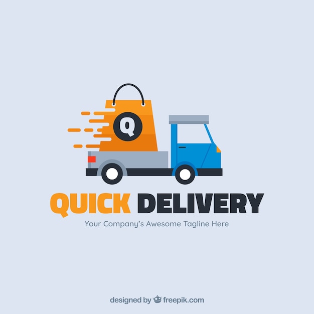 Download Free Delivery Logo Template With Truck Free Vector Use our free logo maker to create a logo and build your brand. Put your logo on business cards, promotional products, or your website for brand visibility.
