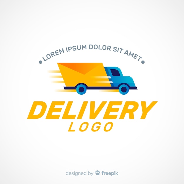 Download Free Delivery Logo Template With Truck Free Vector Use our free logo maker to create a logo and build your brand. Put your logo on business cards, promotional products, or your website for brand visibility.