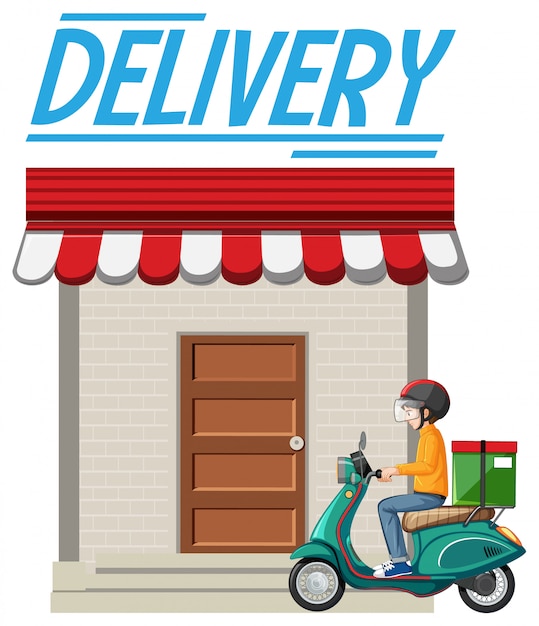 Download Free Delivery Logo With Bike Man Or Courier Free Vector Use our free logo maker to create a logo and build your brand. Put your logo on business cards, promotional products, or your website for brand visibility.
