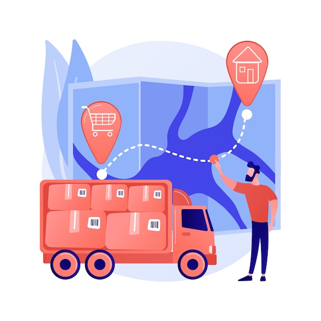 Free Vector Delivery point abstract concept vector